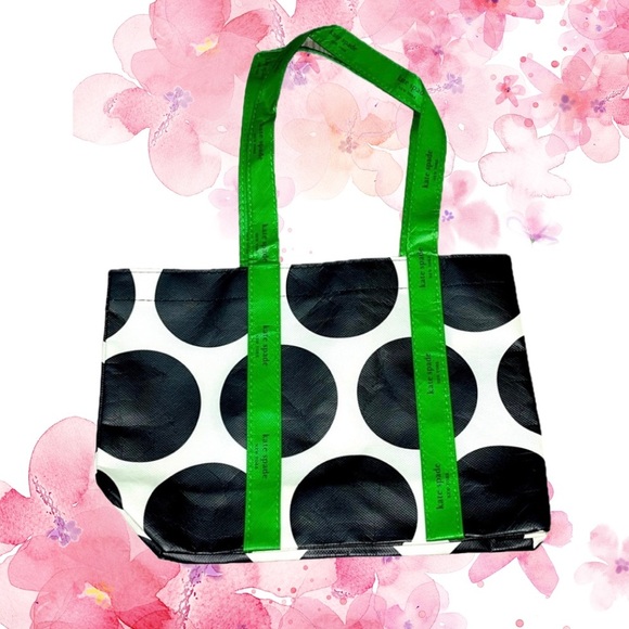 Kate Spade Black and White Polk-a-Dot Graphic Tote - Picture 1 of 2